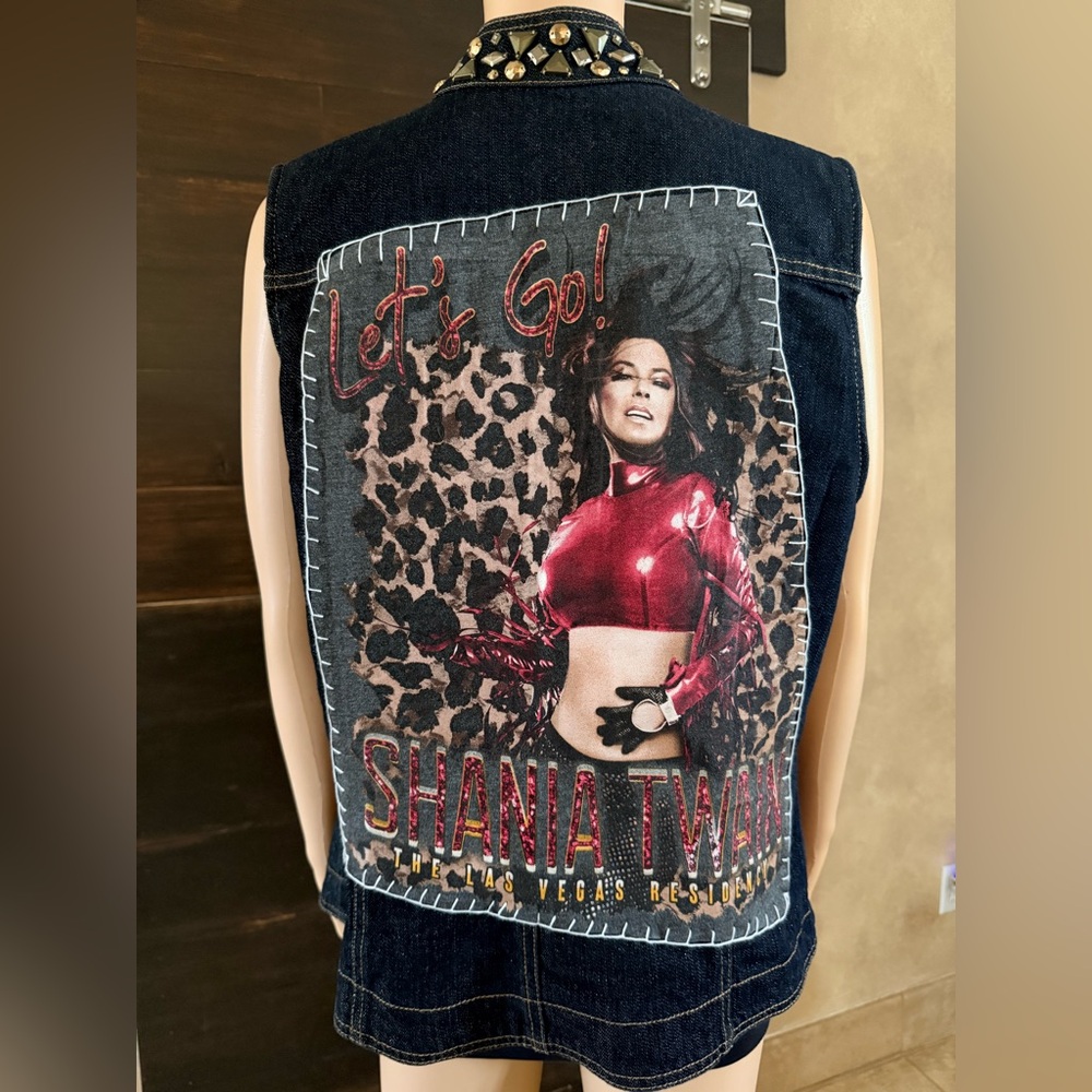 Upcycled Ruby Rd Shania Twain Denim Vest Size 10